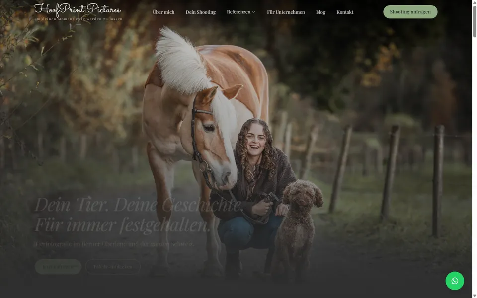 HoofPrint Pictures — Startseite mit Pferde- und Hundefoto